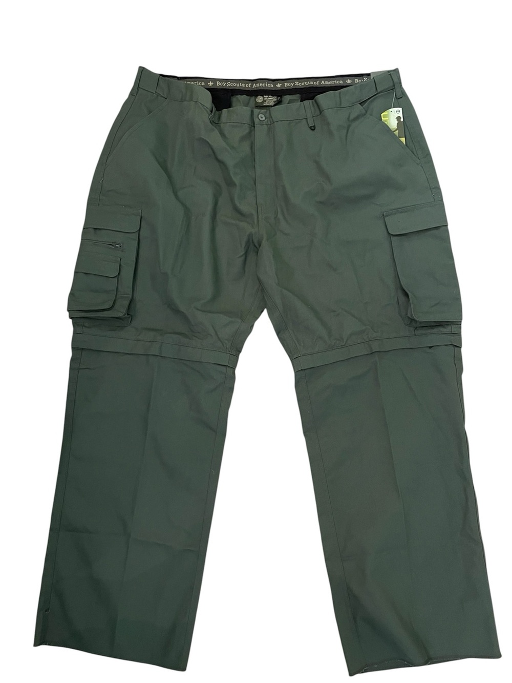 Boy Scout's of America Convertible Olive Green Cargo Straight-Leg Pants Size 24W